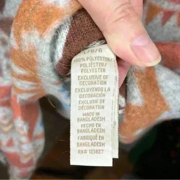 Raw Yarn Industries Fleece Shacket Women’s Men’s Size Large Southwest Aztec - Picture 7 of 9
